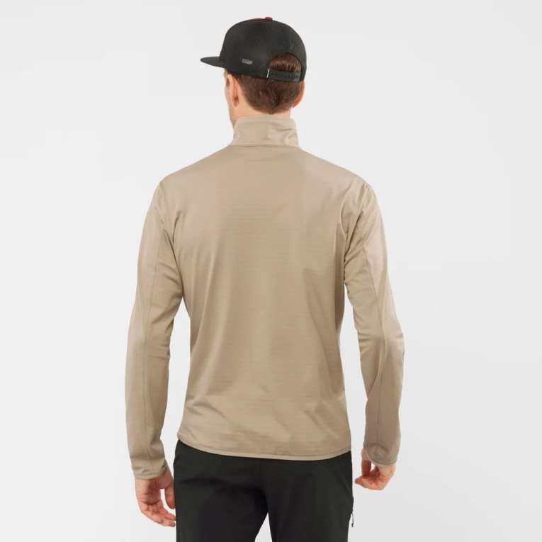 Moletom Salomon Essential Lightwarm Half Zip Masculino Bege | PT A76501